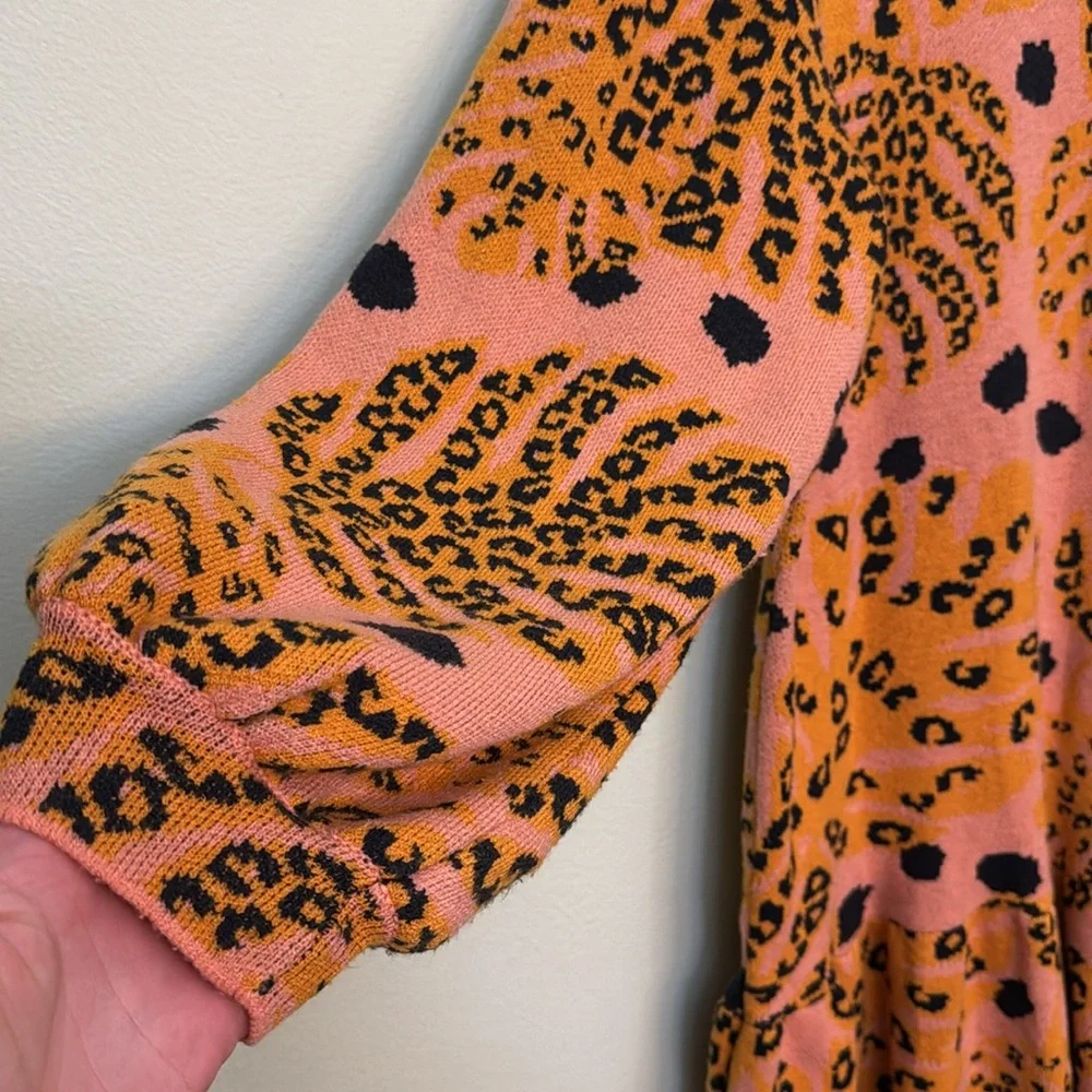 Anthropologie Farm Rio Palms Sweater Mini Dress XL - Picture 6 of 9